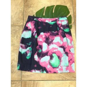 Kate Spade Watercolor A Line Knee Length Skirt 10